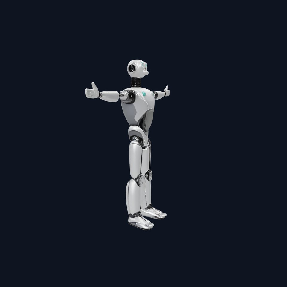 Humanoid Silver Robot model pack